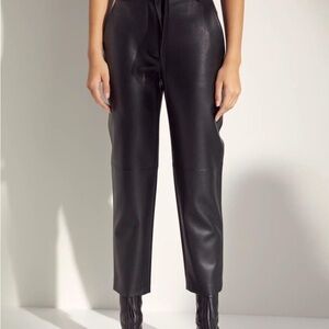 Aritzia Black Leather Pants